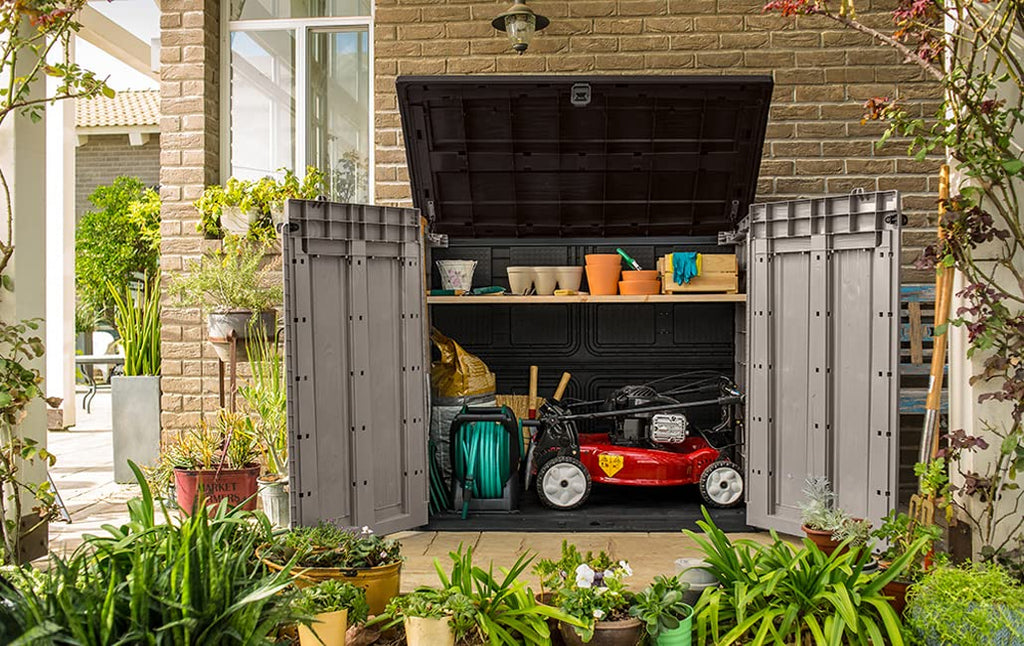 Keter Store It Out Midi Outdoor Plastic Garden Storage Shed - Beige/Brown